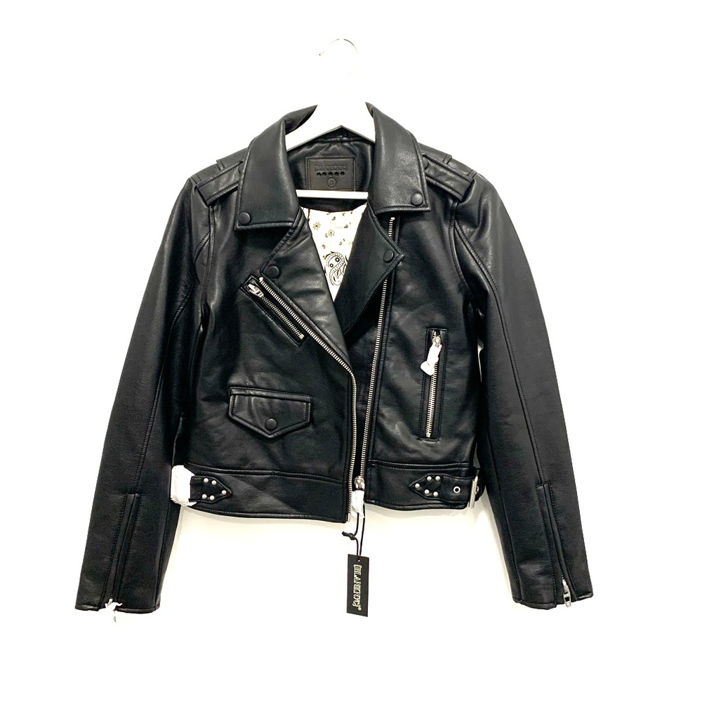 Faux Leather Studded Jacket